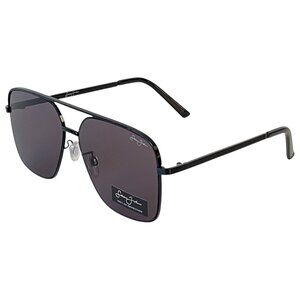 New Sean John Black All Metal Frame Pilot Sunglasses w/ Flat Dark Grey UV Lenses